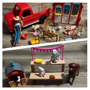 Barbie Farm Adventure Set with Red Truck